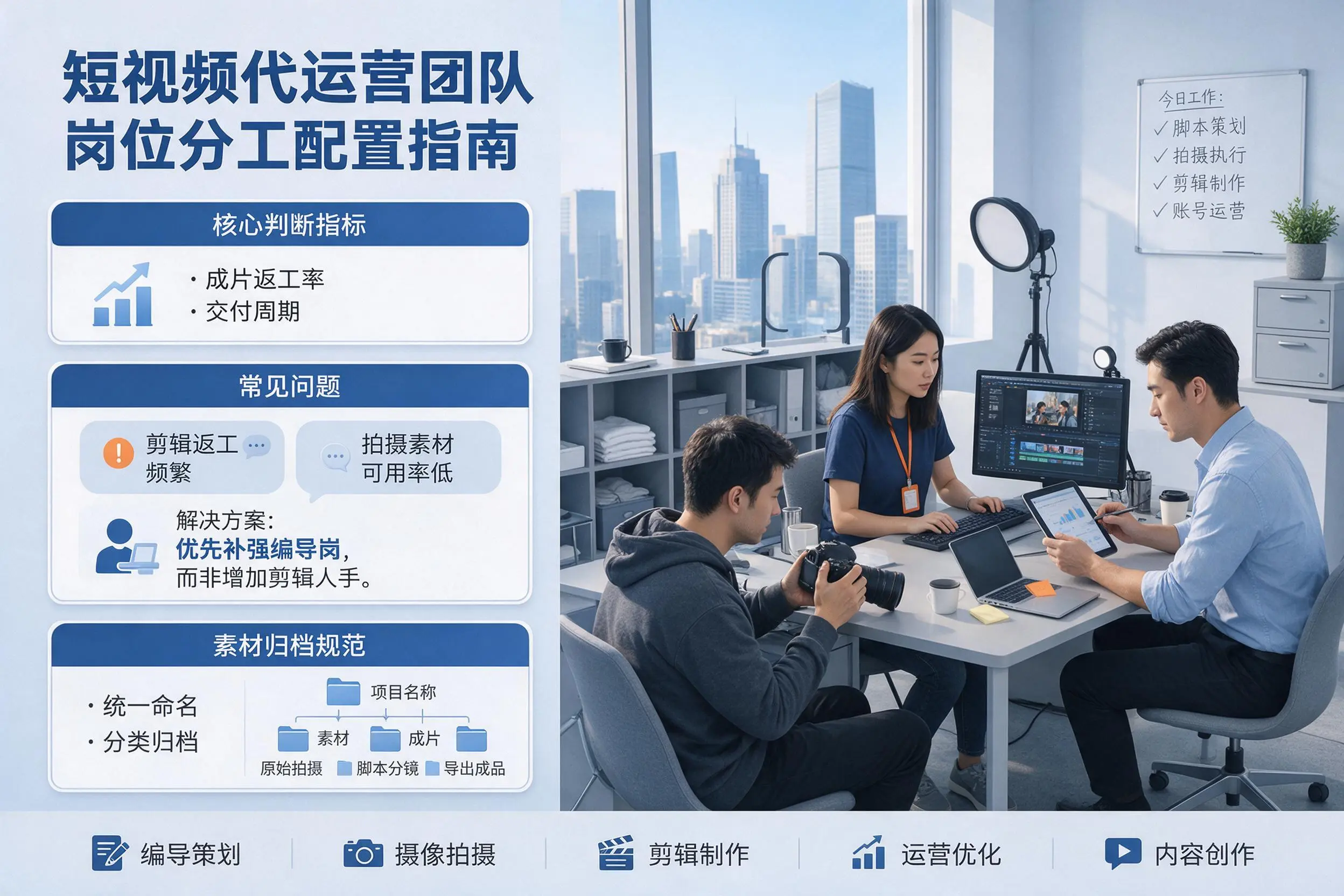 短视频代运营团队如何配置?西双版纳企业岗位分工科普说明